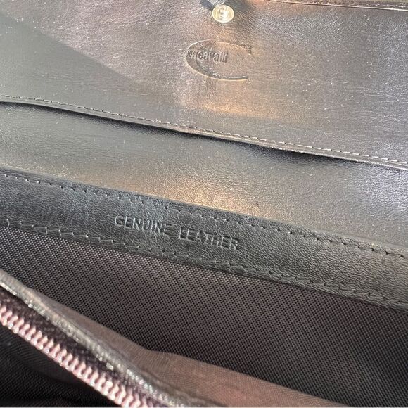 JUST CAVALLI  Brown Leather Wallet Credit Card slots - Picture 6 of 8